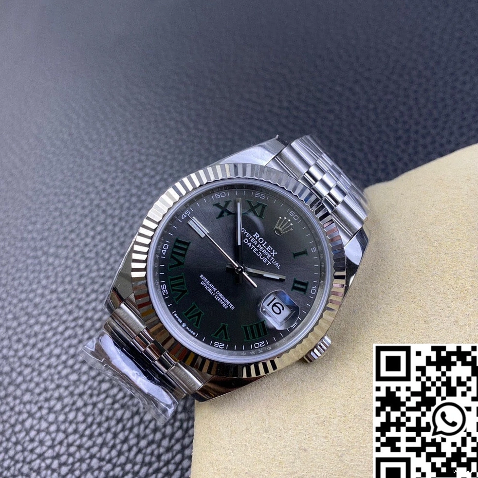 M126334-0022 Clean Dial Grey Rolex Datejust Factory 0901